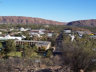 Overlooking Alice Springs.