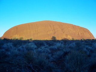 Uluru at sunrise.