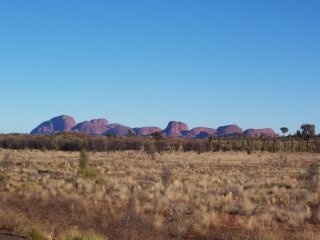 Kata Tjuta from a distance.