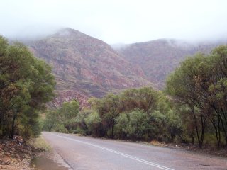 Rain on Ormiston Gorge.